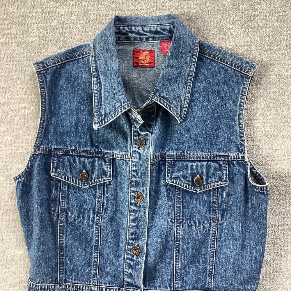 Gap Vintage Sleeveless Buttondown Denim Dress Sz. 12 - Picture 3 of 8